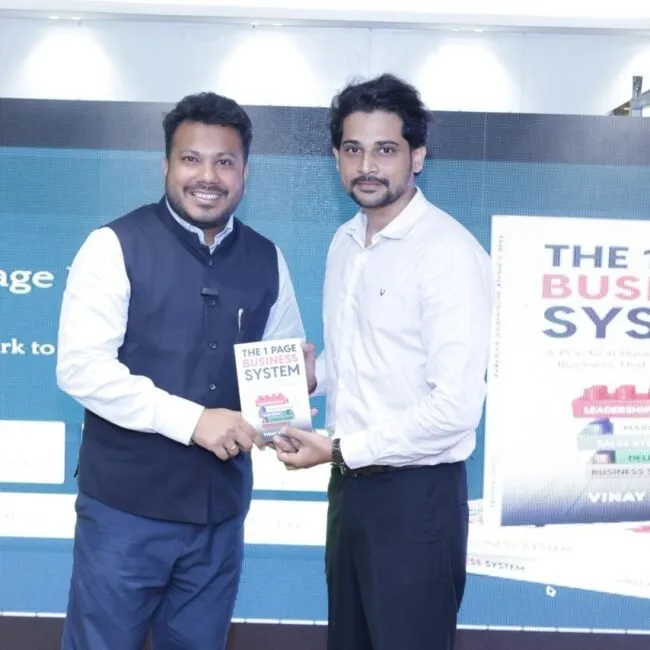 Vinay Pagare with founders at the book launch