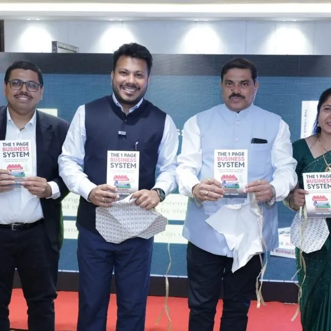 Vinay Pagare with founders at the book launch