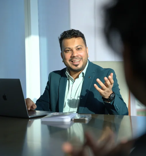 Vinay Pagare at work in his office